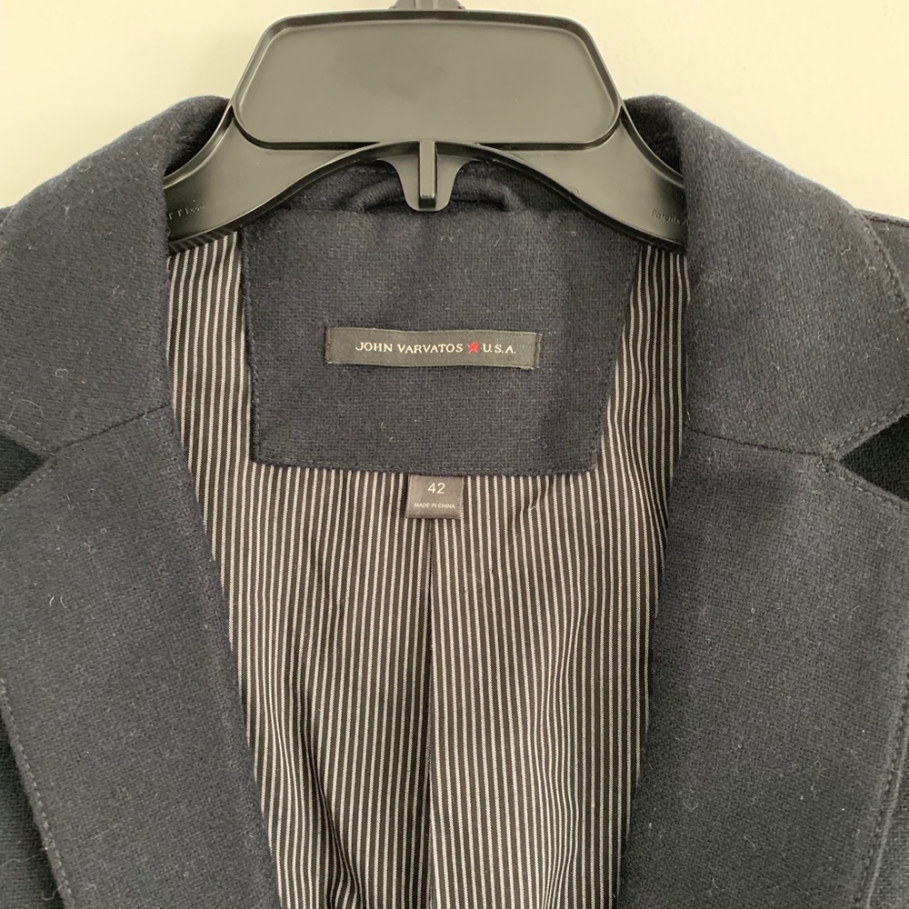 John Varvatos Wool Blazer Jacket Navy NEW! - Picture 2 of 8